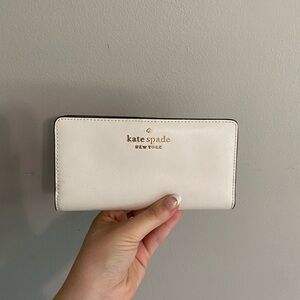 Kate Spade white Wallet with Gold Accents